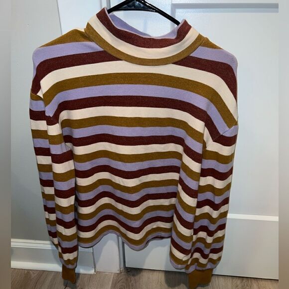Maxwell stripped cowl neck sweater - Picture 1 of 1